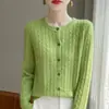 Jaqueta Cardigan de tricô branco torcido transfronteiriça para mulheres, novo estilo coreano de outono, top justo de manga comprida