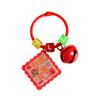 Colgante Llavero de Acrílico con el Dios de la Riqueza, Llavero Festivo Rojo con Texto de Doble Cara Accesorio para Bolso