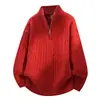 Recomendación de Artículo Popular Ropa Interior de Moda Ropa Exterior Tejido de Media Cremallera Cuello Alto Prendas de Punto Fábrica de Prendas de Punto Transfronteriza Puede Bordar Logo