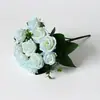 Flores artificiales al por mayor de fábrica, 5 cabezas, 10 flores, rosas pequeñas, decoración del hogar, ramos de boda, rosas artificiales al por mayor