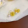Pendientes de Borla con Hojas de Zircón y Gotas de Agua Aguja Plateada Lujo Ligero Aretes Avanzados Diseño Fresco Dulce Pendientes de Nicho