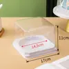 Caixa de embalagem para bolo de 2/3 polegadas 4 polegadas 6 polegadas Rolo de bolo Tiramisu Polpa expandida Caixa para bolo de aniversário Caixa de embalagem transparente
