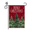 Nueva bandera decorativa de Navidad para gato de invierno transfronteriza, pino, escena de nieve, tela colgante para bandera de jardín, venta al por mayor personalizada