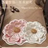 Tapete de Piso de Terra de Diatomáceas Floral Fresco para Entrada, Banheiro, Tapete Absorvente de Água Antiderrapante, Tapete de Piso Resistente à Sujeira e ao Desgaste para Porta de Banheiro