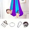 Em Estoque Balanço Sensorial Hammock Infantil Transfronteiriço para Interior Yoga Alongamento Cadeira Suspensa Tecido Elástico com Acessórios de Montagem