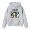 Sudadera con Capucha de Color Sólido Estampada con Letras Primavera y Otoño Ropa de Forro Polar para Niños con Bolsillo Top con Logo Fijo