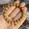 Pulseira de madeira de pêssego natural com 108 contas, de fio único ou múltiplo, acessório cultural de sândalo, rosário feminino, pulseira de contas budistas, disponível para envio direto da fábrica
