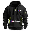 Sudadera con capucha deportiva casual para hombre de otoño e invierno, multi-cremallera en la manga, disponible en stock transfronterizo