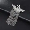 Terno Personalizado Masculino com Insígnia de Franja, Joias de Instrumento Guitarra, Broche de Corrente, Acessórios de Broche de Bola Torcida