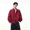 Jaqueta Harrington estilo americano, corte cleanfit, gola alta, unissex, nova coleção de outono, jaqueta bomber de caimento solto, workwear, jaqueta coach