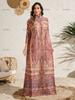 Moda Transfronteriza Ropa para Mujer Tallas Grandes Vestido Estampado Plegado Miyake Abaya