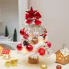 Árvore de Natal flocado terno rosa enfeites de Natal para mesa presente decoração de Árvore de Natal mini Árvore de Natal