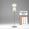 Adereços de Modelo de Veludo Meio Corpo Feminino Roupas Estilo Coreano Vestido de Casamento Cheongsam Stand de Exibição Janela da Loja Manequim de Corpo Inteiro