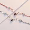 Todo el camino tu pulsera de asta proyección 100 idioma te amo micro tallado diamante femenino