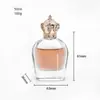 Subbotella de perfume 50ml botella de perfume de vidrio Botella vacía botella rociadora de perfume con tapa botella de perfume sellada fondo grueso