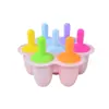 Molde para Paletas de Hielo Infantil con Forma de Flor de 7 Agujeros de Silicona para Uso Doméstico, Lindo Molde Casero para Helados, Caja Creativa para Suplementos Alimenticios