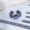 Anillo Abierto Corazón Asimétrico Zirconio Punk Retro Serie Oscura Personalizado Moderno Genial para Mujeres