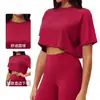 Camiseta de Manga Corta Cómoda de Cuello Redondo Estilo Nuevo para Mujer, para Exteriores, Fitness, Running, Top Holgado 3091
