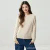 Suéter de Cashmere Grossinho com Gola Redonda, Ombros Raglã e Trançado para Mulheres, Novo Pulôver Estilo Coreano Outono/Inverno, Suéter de Cashmere Emagrecedor