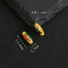 Cuerpo entero plata S925 chapada en oro de 24K cuentas espaciadoras cocidas en azul accesorios para joyería DIY hechos a mano pulsera tejida cuentas decorativas cuentas sueltas