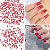 Fondo plano Super Flash Rojo de Año Nuevo Forma Especial Diamante para Uñas Vidrio Rhinestone Mixto Mini Corazón Broca para Uñas al por Mayor