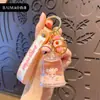 Chaveiro Original Casa de Doces Cheia de Óleo Garrafa de Gelatina Criativo Fofo Líquido Flutuante Garrafa de Areia Movediça Pingente para Bolsa de Casal