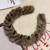 Tiara Pelúcia Estampa Leopardo com Dentes para Mulheres, Acessório de Cabeça de Luxo para Outono e Inverno, Presilha Alta para Topo da Cabeça, Tiara Antiderrapante para Lavar o Rosto, Acessório de Cabeça