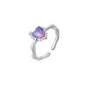 Galaxy Sweetheart Love Four Mans Star Ring Anel de Nicho de Design Feminino Abertura Coreano ins Cold Style Anel de Dedo