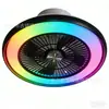Luz de Ventilador de Techo Ultradelgada para Sala de Estar y Dormitorio con Funciones RGB y Control Remoto/App/Voz