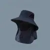 Sombrero de Sol de Ala Ancha con Protección UV Cubierta Facial para Pesca al Aire Libre Sombrero de Pescador de Verano