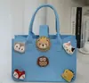 Bolso de Fieltro de Celebridad de Internet, Bolsa de Regalo de Alta Gama, Bolso Tote Pequeño de Fieltro de Dibujos Animados, Bolso de Mano Souvenir de Luna Llena