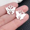 1 nuevo colgante de aleación de plata brillante con forma de mariposa, abeja y libélula, accesorio para pulsera y collar.