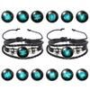 Estilo Más Vendido de Comercio Exterior: Pulsera de Cuero de los 12 Signos del Zodiaco, Pulsera Personalizada Retro Tejida Cielo Estrellado, Pulsera de Cuero de los Doce Zodiacos