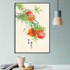 Pintura Decorativa de Novo Estilo Chinês Moderna Minimalista para Sala de Estar Pendurada Caqui Caqui Ruyi Mural para Restaurante Pintura de Entrada Estilo Chinês Atacado