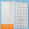 Caja de Mezcla de Colores Dura de 24 Rejillas, 25 Rejillas, 36 Rejillas, Bandeja de Mezcla de Colores con Tapa de Plástico, Caja de Pintura de Acuarela con Tapa Suave