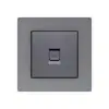 Tomada de Interruptor de Alumínio Escovado Tipo 86 146 para Comércio Exterior com Duas Portas USB Estilo Europeu Padrão Francês Estilo Britânico com Tomada Dupla USB