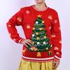 Suéter de Natal Jacquard Árvore de Natal Suéter de Natal Tricotado Suéter de Natal Suéter Tricotado Jacquard Árvore de Natal
