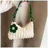 Bolso Pequeño de Hombro con Nudo Lindo Fresco Color Sólido Coreano de Moda de Gran Capacidad Plegado Bolso Cruzado Nuevo para Mujer
