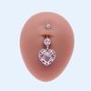 Gatte Corazón europeo y americano transfronterizo, sirena, full diamond, piercing para ombligo, sol, arco, acero inoxidable, clavo para ombligo