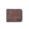 Nueva Billetera Retro para Hombre 2026 Estilo Corto Porta Tarjetas de Identificación Billetera de Cuero Billetera con Cremallera para Hombre