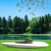 Personalizado ao ar livre grande fibra de vidro reforçado plástico árvore piscina banco cadeira canteiro de flores aeroporto comercial beleza Chen jardim paisagem escultura ornamentos