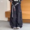 Pantalones cargo para niña 2026 otoño nuevo estilo holgados de pierna ancha rectos casuales largos para niños pantalones deportivos