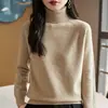 Top de Veludo Andy, Camada Base, Suéter de Tricô Espesso para Mulheres, Suéter de Gola Alta, Suéter Largo de Inverno, Outono e Inverno
