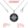 Colgante de Cobre con Incrustaciones de Diamante Microincrustado en Forma de Corazón, Luna y Estrella, Estilo Nuevo Transfronterizo, Collar Versátil de Moda con Trébol de Cuatro Hojas, Estrella Solar, Estrella Redonda