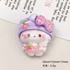 Accesorios de Resina para Manualidades de Dibujos Animados, Gato de Cabeza Grande con Forma de Fruta, Pinzas para el Cabello de Pegamento de Crema, Decoraciones para Fundas de Teléfono, Hebillas de Zapatos, Llaveros, Colgantes