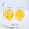 Loja de Ouro Puzuo Mesmo Estilo Ouro Areia Acessórios DIY Animal Auspicioso Ruyi Lótus Pingente Colar Nova Corrente de Suéter Chinês