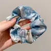 Goma para el pelo con lazo estilo francés-coreano, accesorio para el pelo multicapa retro estilo universitario británico, scrunchie de color liso