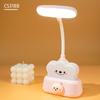 Lámpara de escritorio LED plegable para aprendizaje y lectura, regalo de actividad, con diseño de dibujos animados, carga USB, protección ocular, para estudiantes y niños, lámpara de noche