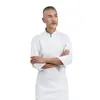Roupa de trabalho de chef manga longa hotel restaurante restaurante de frutos do mar chef elástica alta qualidade catering roupa de chef executivo