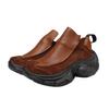 2025 Novos Sapatos Femininos de Outono Couro Genuíno Versátil Não Abafam Sola Grossa Leves de Calçar Rápido Sapatos Casuais Retrô Sapatos de Pai